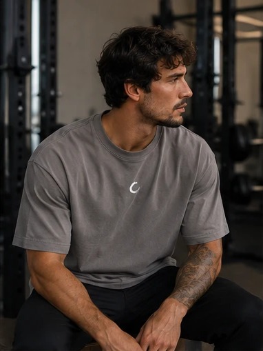 ZEN MVNT Signature Tee in Stone Grey, photo 3